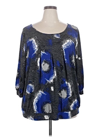 Apostrophe 3/4 Sleeve Blouse (view 1)
