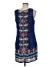 Artisan NY 100% Polyester Paisley Blue Casual Dress Size 6 - photo 2
