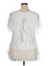 MULTIPLES Ivory White Short Sleeve Top Size XL - photo 2