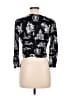 Maje 100% Viscose Black Purple 3/4 Sleeve Blouse Size Med (2) - photo 2