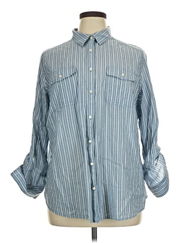 St. John's Bay Long Sleeve Button-Down Shirt (view 1)