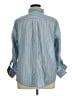 St. John's Bay 100% Cotton Stripes Blue Long Sleeve Button-Down Shirt Size 1X - photo 2