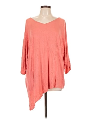 Joan Vass 3/4 Sleeve Top (view 1)