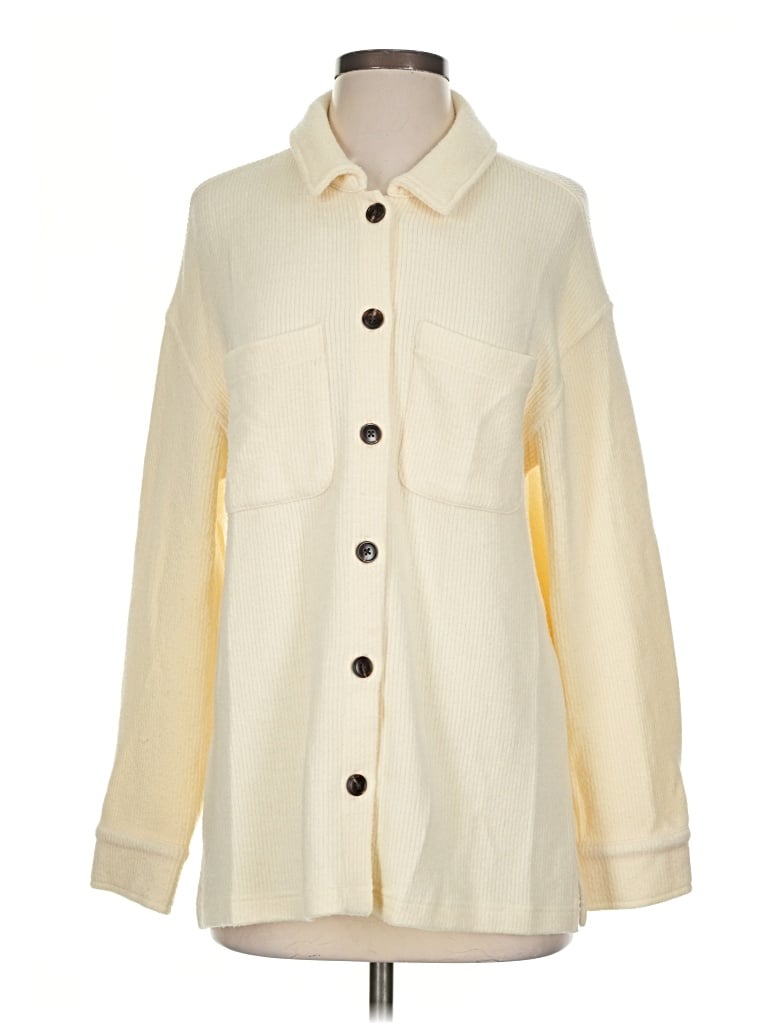 Pre-owned Thread & Supply Cardigan Sweater In Ivory
