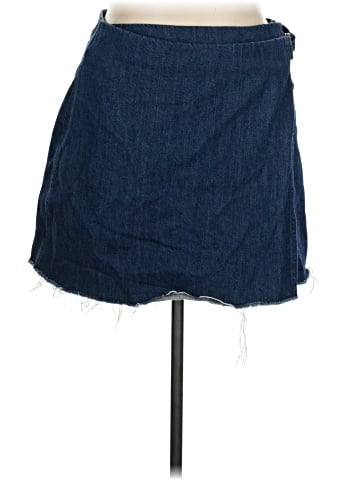 Madewell Denim Raw-Hem Mini Wrap Skirt (view 1)