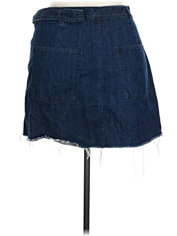 Madewell Denim Raw-Hem Mini Wrap Skirt (view 2)