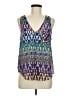 Glam 100% Polyester Blue Tank Top Size M - photo 1
