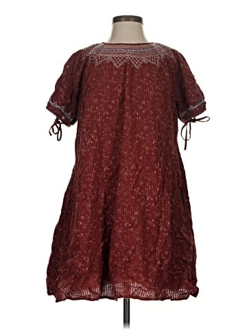 Madewell Embroidered Puff-Sleeve Babydoll Dress in Dotted Vines (view 1)