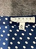 Chaus 100% Polyester Polka Dots Blue 3/4 Sleeve Blouse Size XL - photo 7