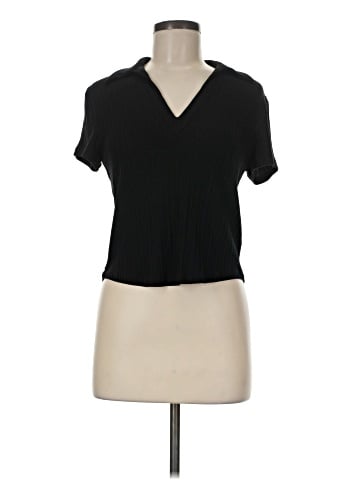 Madewell Ribbed V-Neck Polo Tee (view 1)