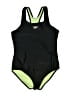 Speedo Solid Black One Piece Swimsuit Size 12 - photo 1