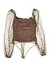 Le Lis 100% Polyester Brown Long Sleeve Blouse Size M - photo 1
