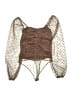 Le Lis 100% Polyester Brown Long Sleeve Blouse Size M - photo 2