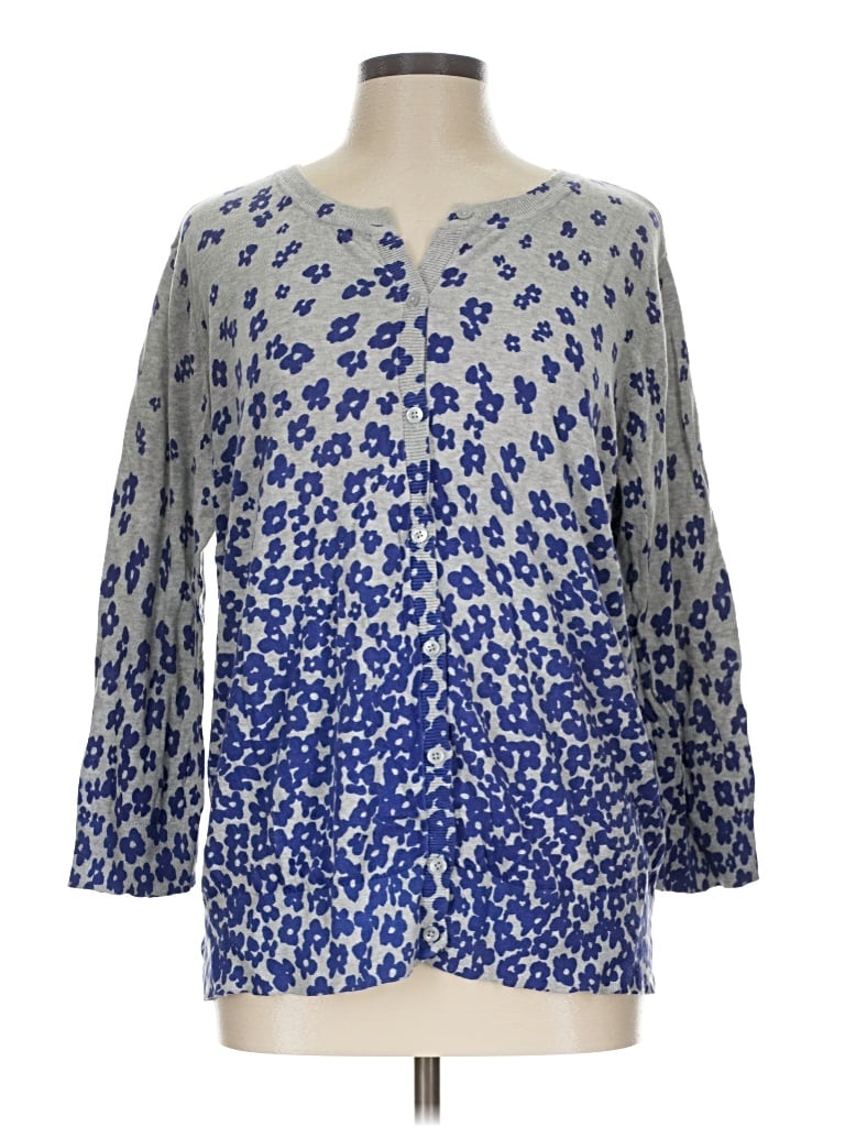 Pre-owned St. John's Bay Cardigan Sweater In Blue