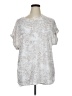 Cupio Silver Short Sleeve Blouse Size 1X - photo 1