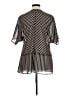 Coldwater Creek 100% Polyester Stripes Black Short Sleeve Blouse Size 16 - photo 2