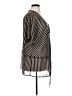 Coldwater Creek 100% Polyester Stripes Black Short Sleeve Blouse Size 16 - photo 4