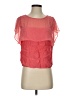 Esley Red Short Sleeve Blouse Size S - photo 1