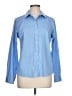 UNTUCKit Color Block Blue Long Sleeve Blouse Size 10 - photo 1
