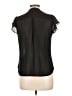 H&M 100% Polyester Black Short Sleeve Blouse Size 10 - photo 2