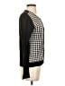 August Silk Houndstooth Black Cardigan Size S - photo 4