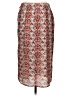 Chenault 100% Polyester Paisley Silver Formal Skirt Size S - photo 2