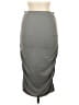 Doublju Solid Gray Casual Skirt Size M - photo 2