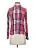 SO 100% Rayon Plaid Red Long Sleeve Button-Down Shirt Size S - photo 1