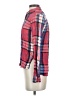 SO 100% Rayon Plaid Red Long Sleeve Button-Down Shirt Size S - photo 5