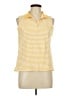 St. John's Bay Yellow Sleeveless Button-Down Shirt Size L - photo 1