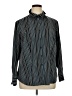 East5th Stripes Teal Long Sleeve Blouse Size 1X - photo 1