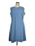 Dialogue Solid Blue Casual Dress Size 1X - photo 1