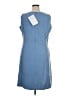 Dialogue Solid Blue Casual Dress Size 1X - photo 2