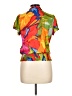 Sam and Jess 100% Rayon Tropical Orange Short Sleeve Blouse Size L (petite) - photo 2