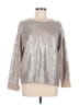 Simply Vera Vera Wang 100% Acrylic Metallic Silver Pullover Sweater Size M - photo 1