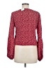Leith 100% Polyester Floral Red Burgundy Long Sleeve Blouse Size M - photo 2