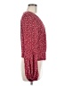 Leith 100% Polyester Floral Red Burgundy Long Sleeve Blouse Size M - photo 4