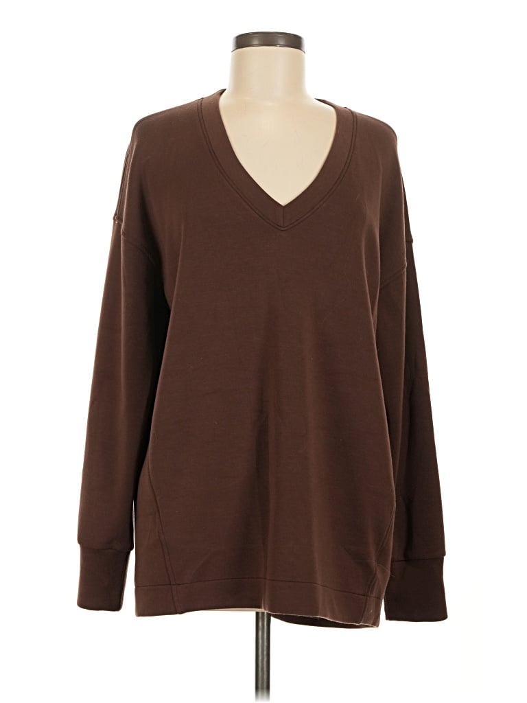 Pre-owned Spanx Pullover Sweater In Brown