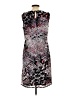 Dana Buchman 100% Polyester Print Gray Casual Dress Size L - photo 2