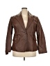 Metrostyle 100% Leather Solid Brown Leather Jacket Size 20 - photo 1