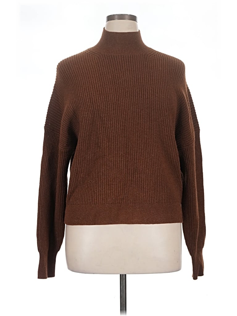 Pre-owned Jcrew Turtleneck Sweater In Brown
