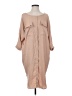 Audrey 3+1 100% Polyester Tan Casual Dress Size S - photo 1
