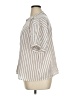 Lucky & Coco 100% Polyester Stripes Ivory Short Sleeve Blouse Size XL - photo 6