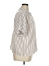 Lucky & Coco 100% Polyester Stripes Ivory Short Sleeve Blouse Size XL - photo 5