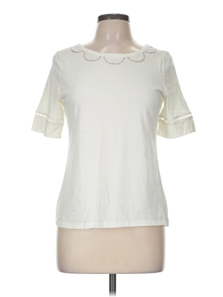 Pre-owned Talbots Short Sleeve T-shirt In Ivory