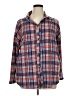 First Love Plaid Red Long Sleeve Button-Down Shirt Size 14 - photo 1