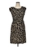 En Focus Studio Animal Print Gold Cocktail Dress Size 14 Petite - photo 1