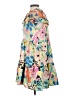 Entro 100% Polyester Print Blue Casual Dress Size S - photo 5