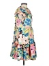Entro 100% Polyester Print Blue Casual Dress Size S - photo 4