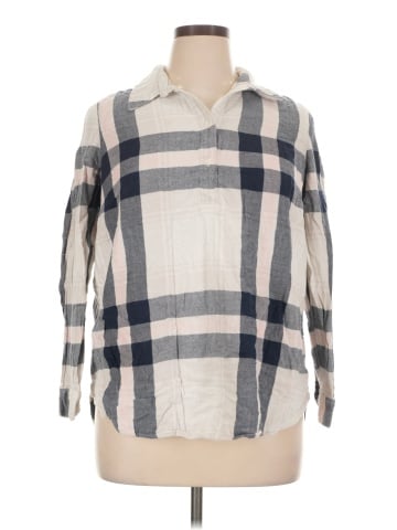 Lane Bryant 3/4 Sleeve Button-Down Shirt (view 1)